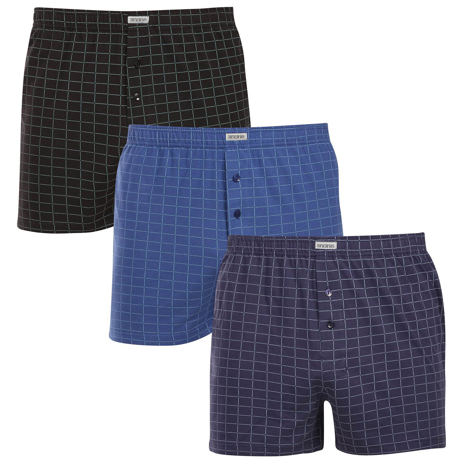 3PACK pánské trenky Andrie vícebarevné (PS 5884B) L, trenýrky