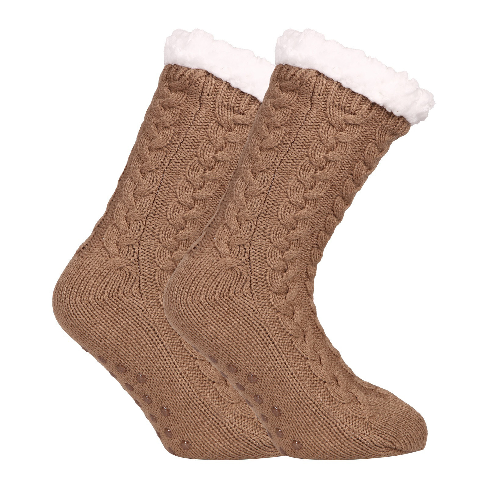 Teplé ponožky Gianvaglia hnědé (1565) 35/42