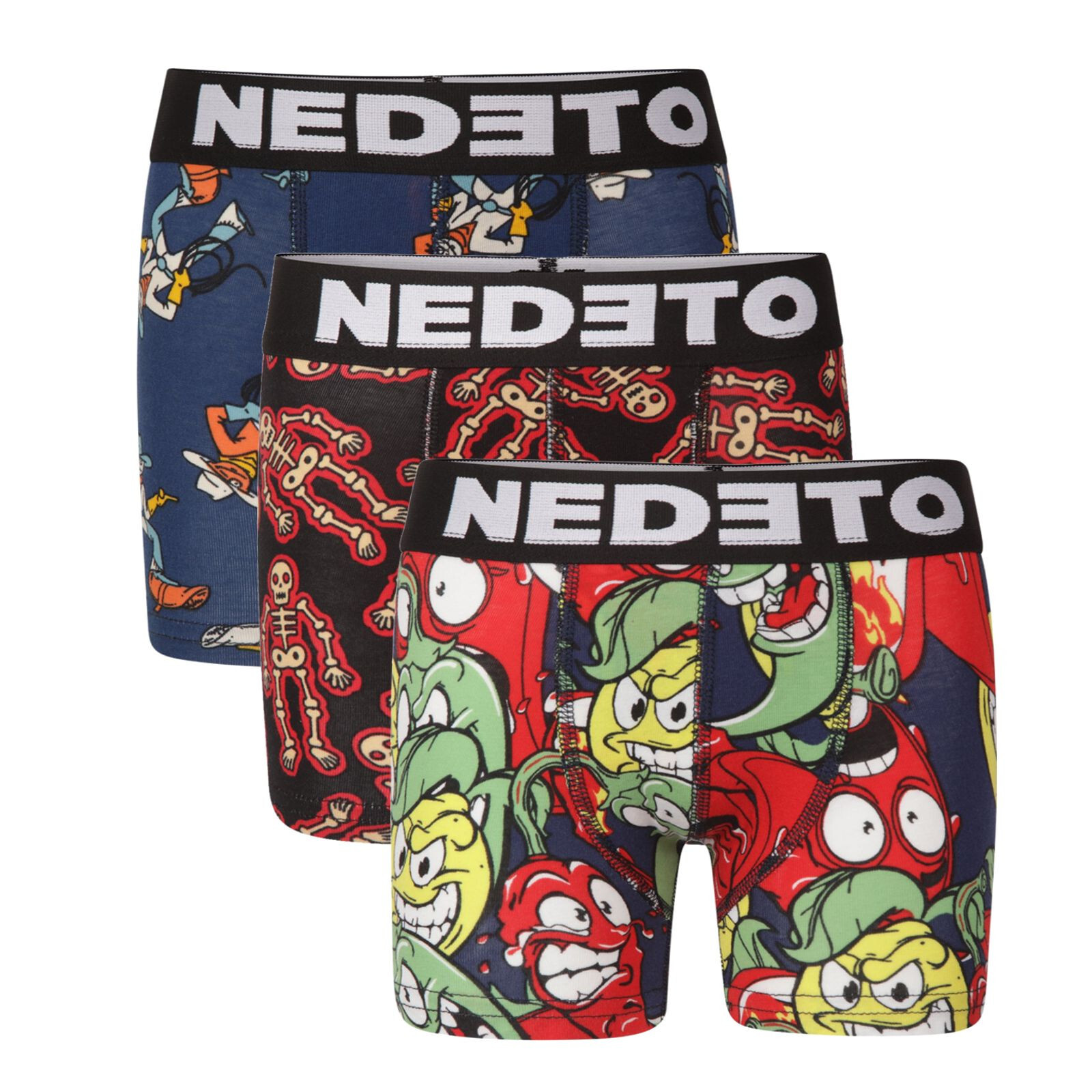 3PACK dětské boxerky Nedeto vícebarevné (3NBDV3) 6-8 let, trenky / trenýrky