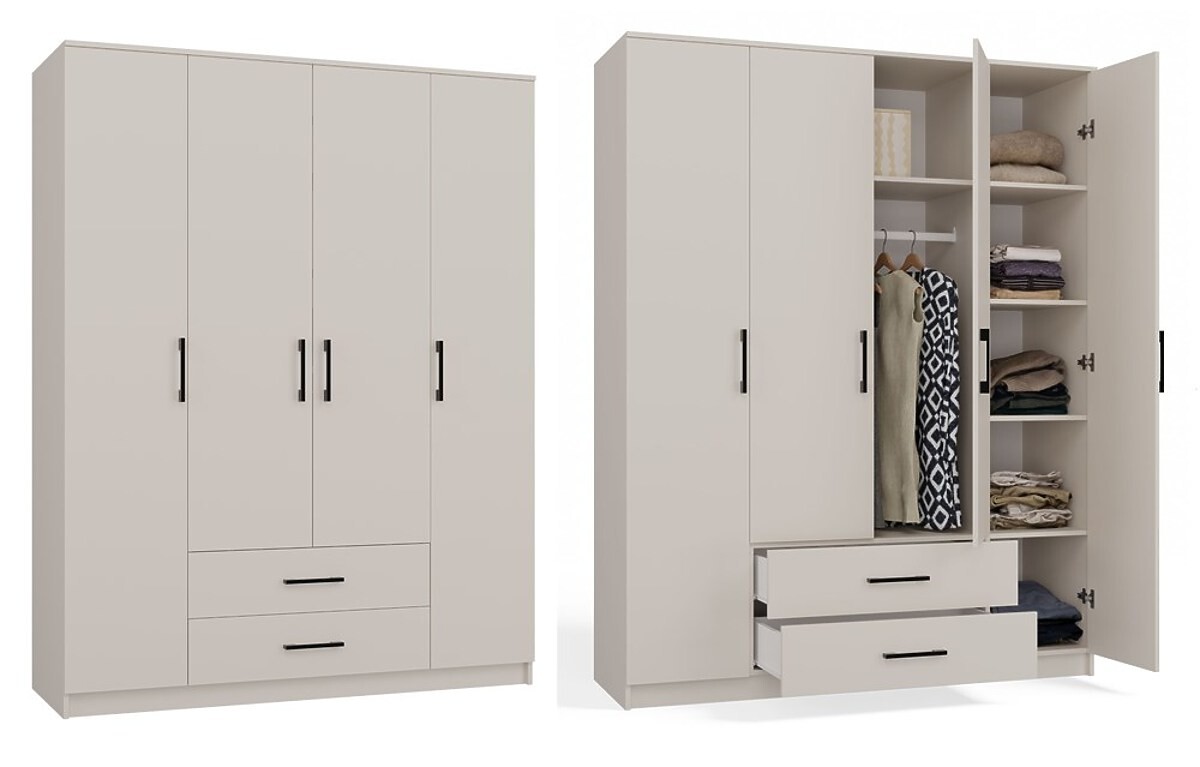 Skříň Romana 160X205 KAŠMÍR BÉŽOVÁ