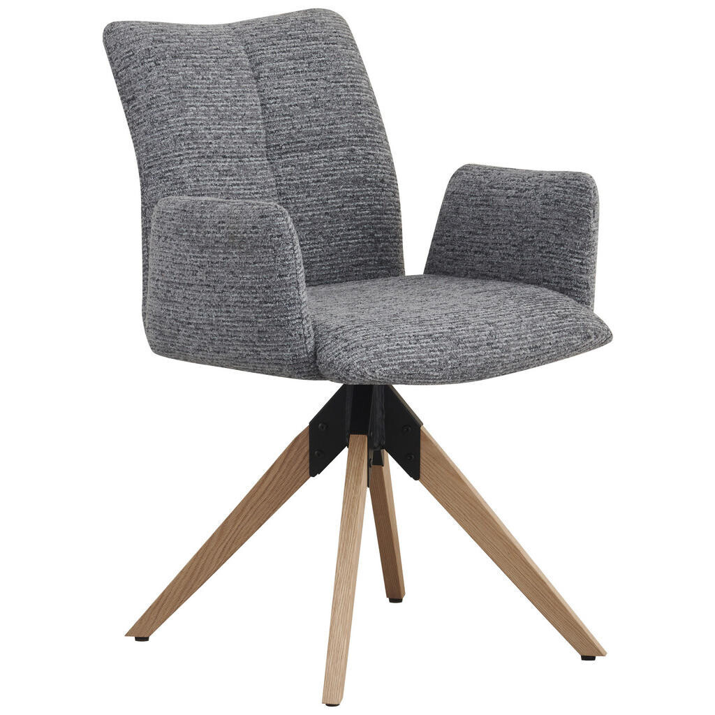 Carryhome ŽIDLE S PODRUČKAMI, železo, struktura, šedá