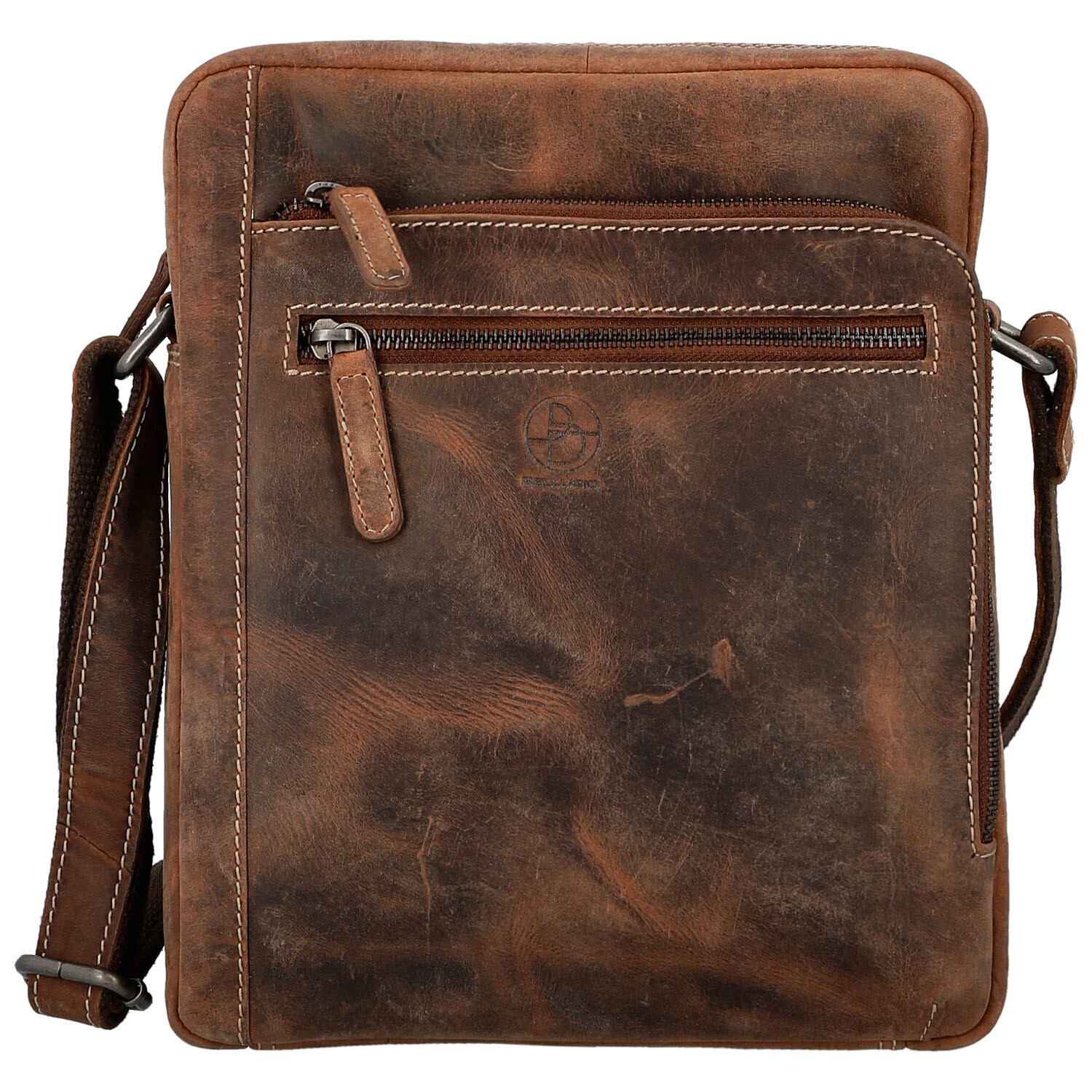 Pánská kožená crossbody taška hnědá - Bellugio Dalnim hnědá