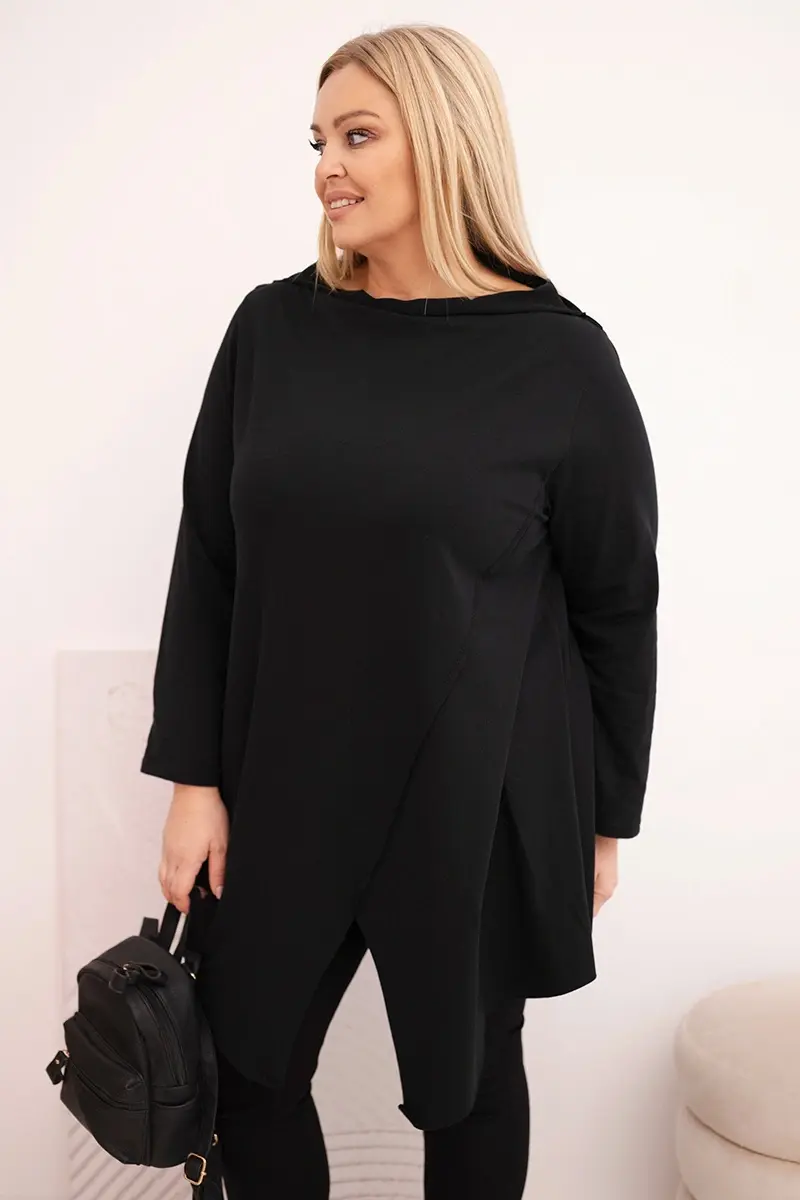 Plus Size dámská halenka s asymetrickým designem