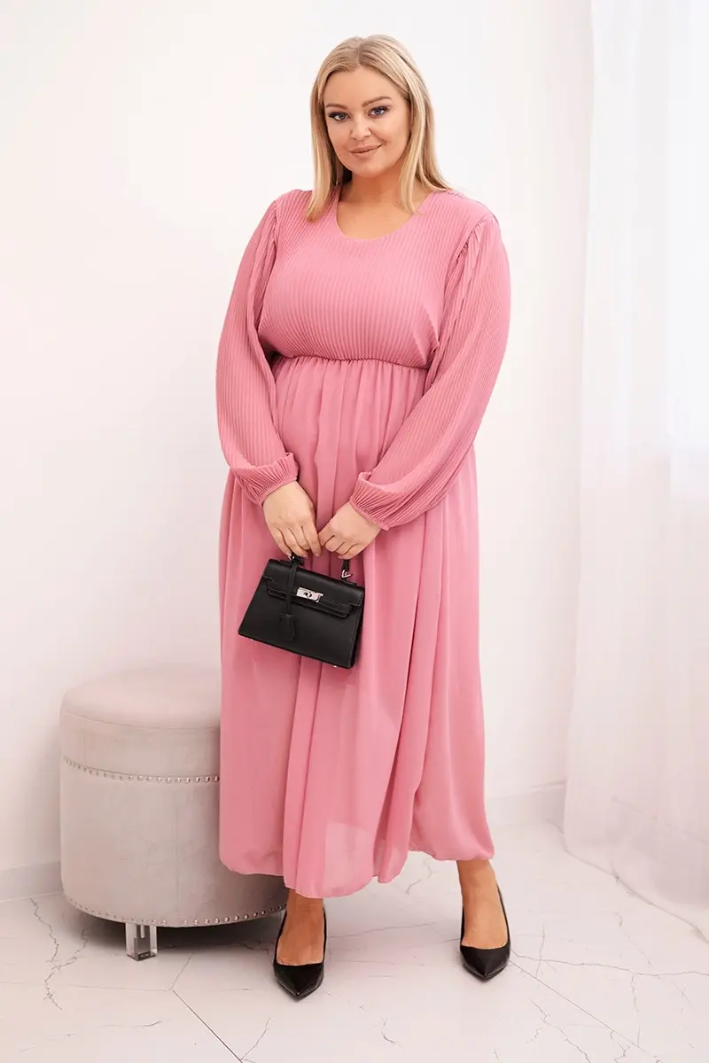 Kesi Włoski Plus Size plisované šaty