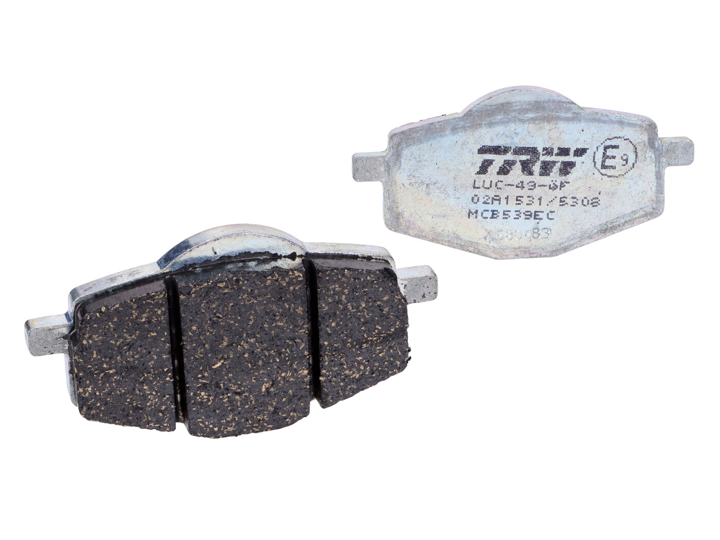 Brzdové destičky TRW Lucas 70,9x36,1x9,2 mm pro Yamaha DT 80 LC 2, 50 R, XC 125