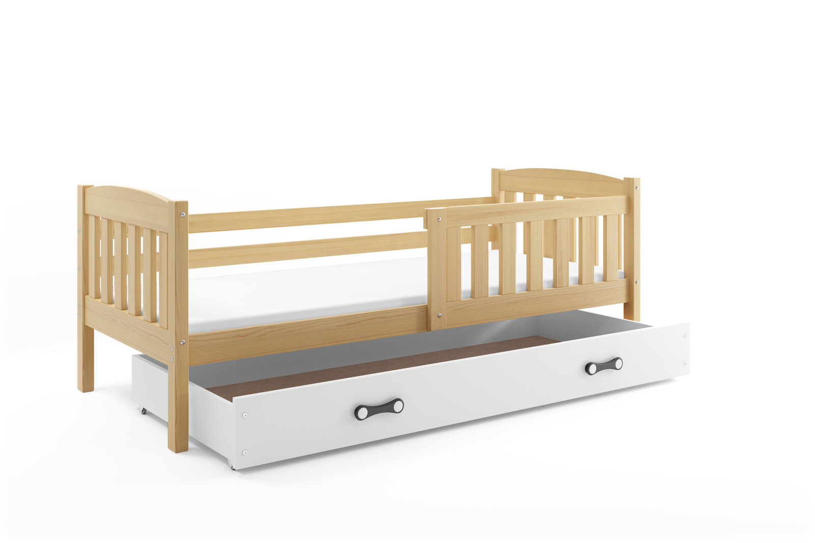 SMB Dětská postel se šuplíkem JAKE 1, 90x190 cm Dekor: Borovice, Barva šuplíku: Bílá