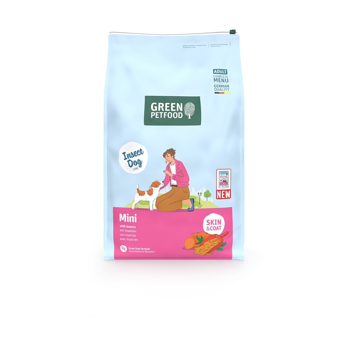 Green Petfood Mini s hmyzem 2x7,5 kg