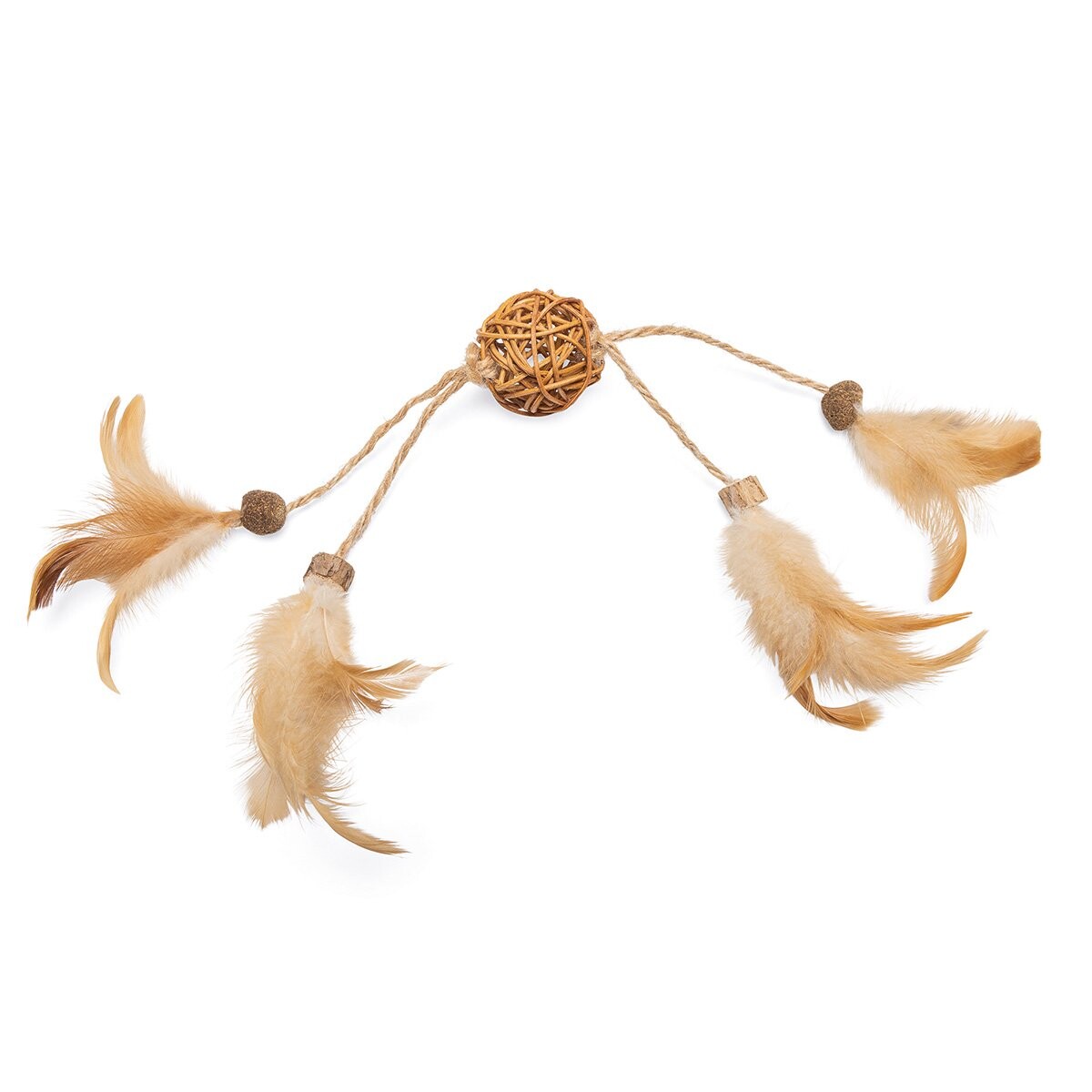 Beeztees hrací míček Tipy s peřím a kočičí mátou