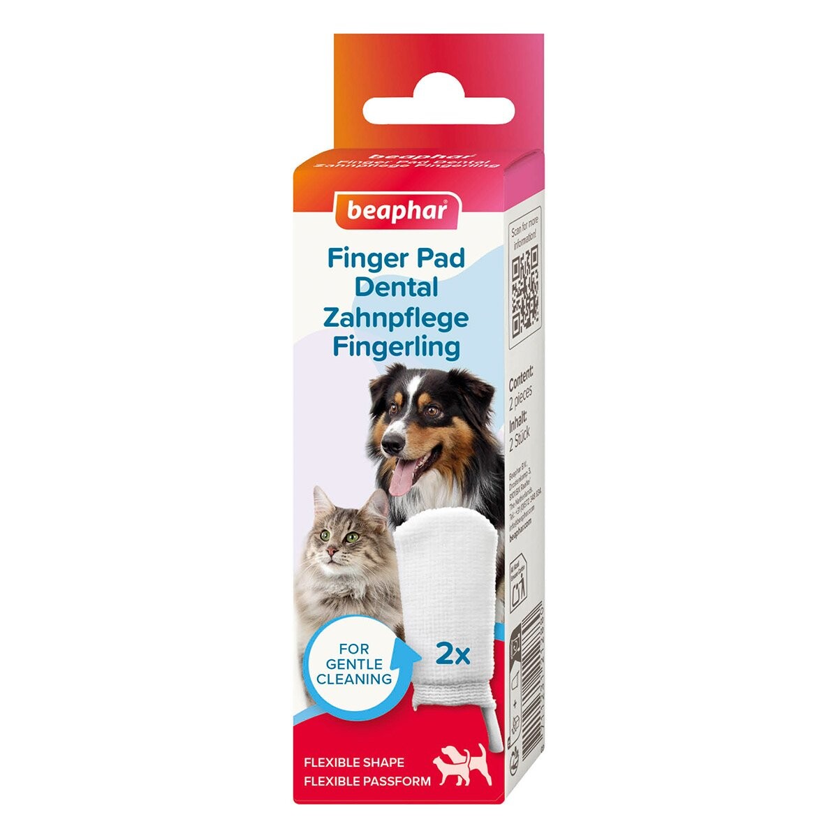 beaphar zubní péče prstový kartáček pes a kočka 2 ks.