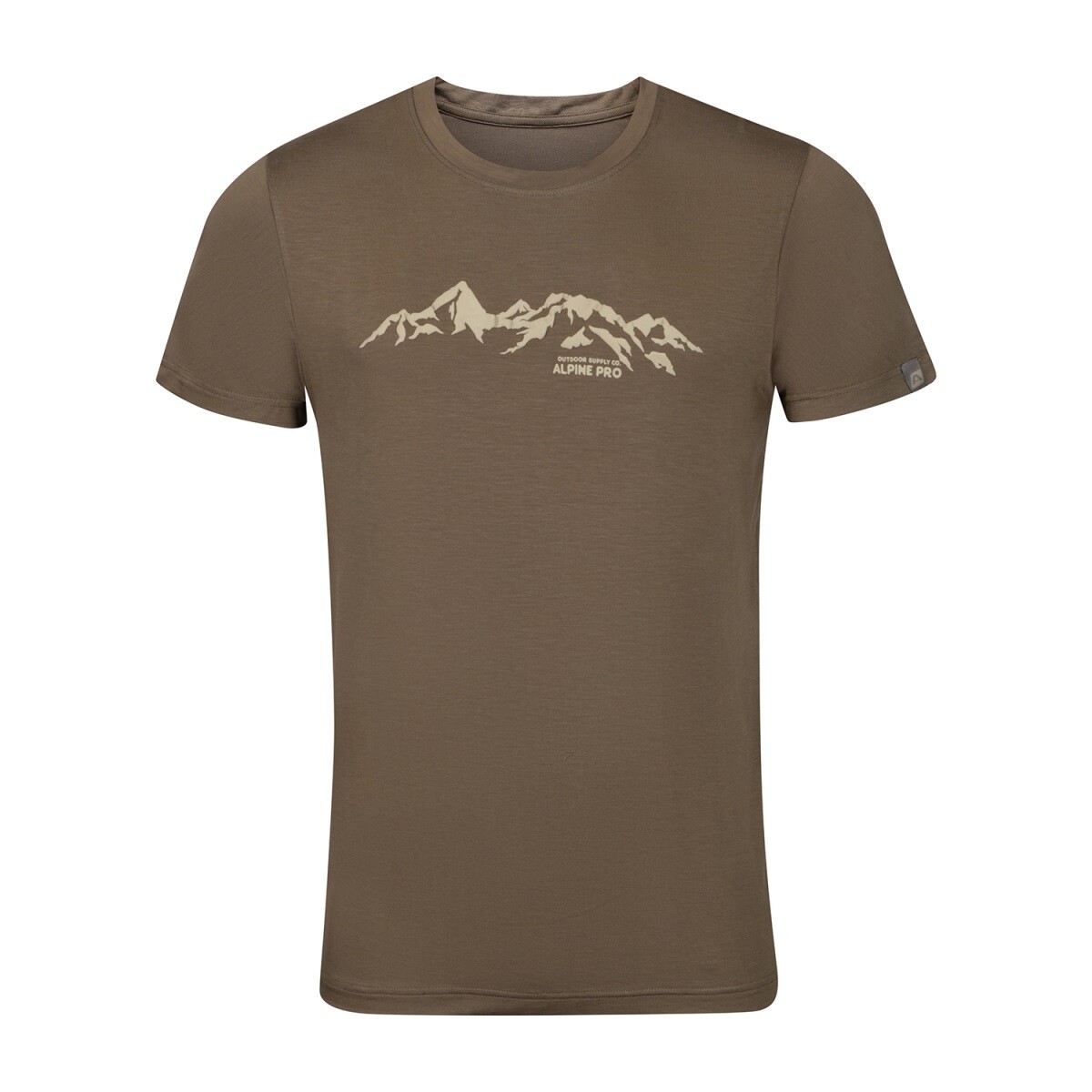 Pánské funkční triko s antibakteriální úpravou alpine pro lyor hnědá m
