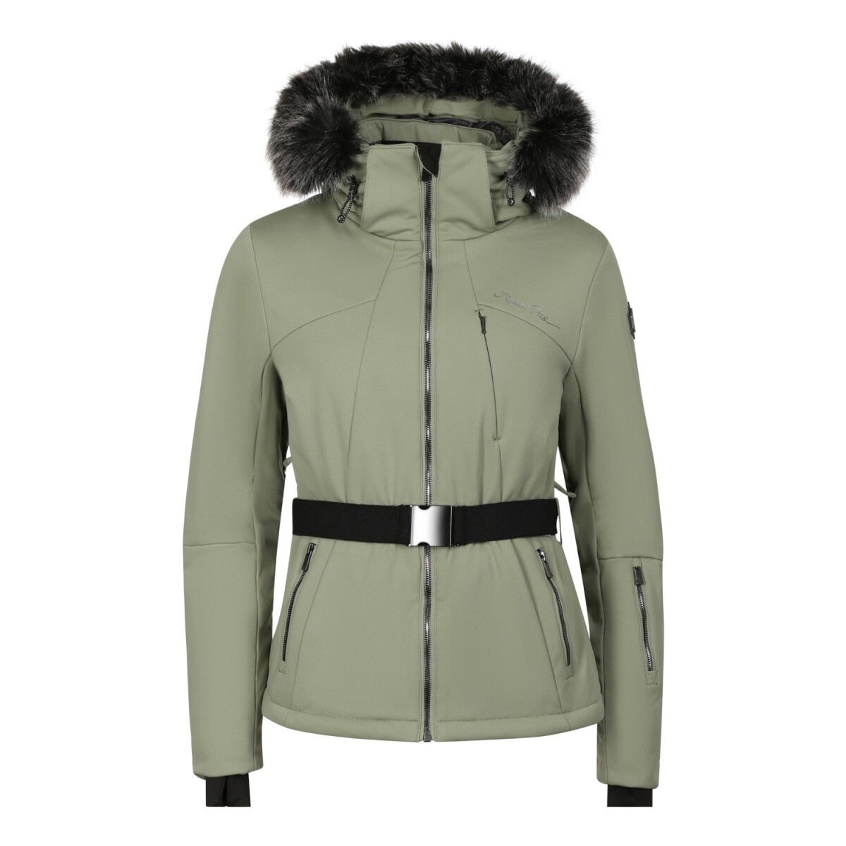 Dámska lyžařská softshellová bunda s membránu alpine pro dowela 2 zelená xs