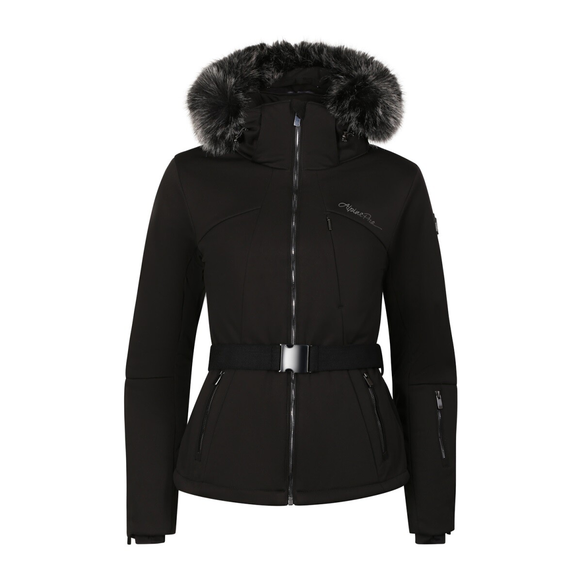 Dámska lyžařská softshellová bunda s membránu alpine pro dowela 2 černá m