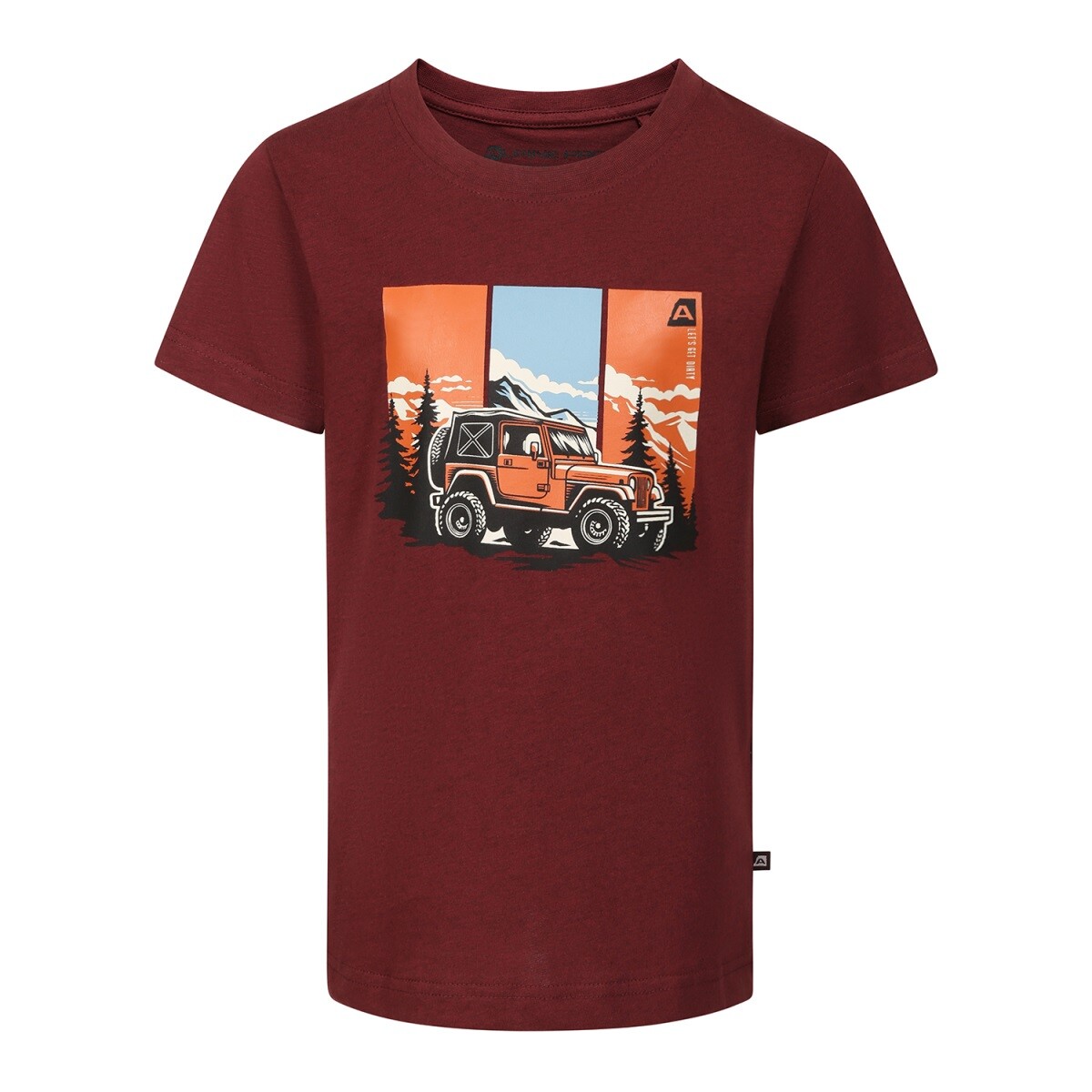 Dětské rychleschnoucí triko alpine pro nogero vínová 104-110