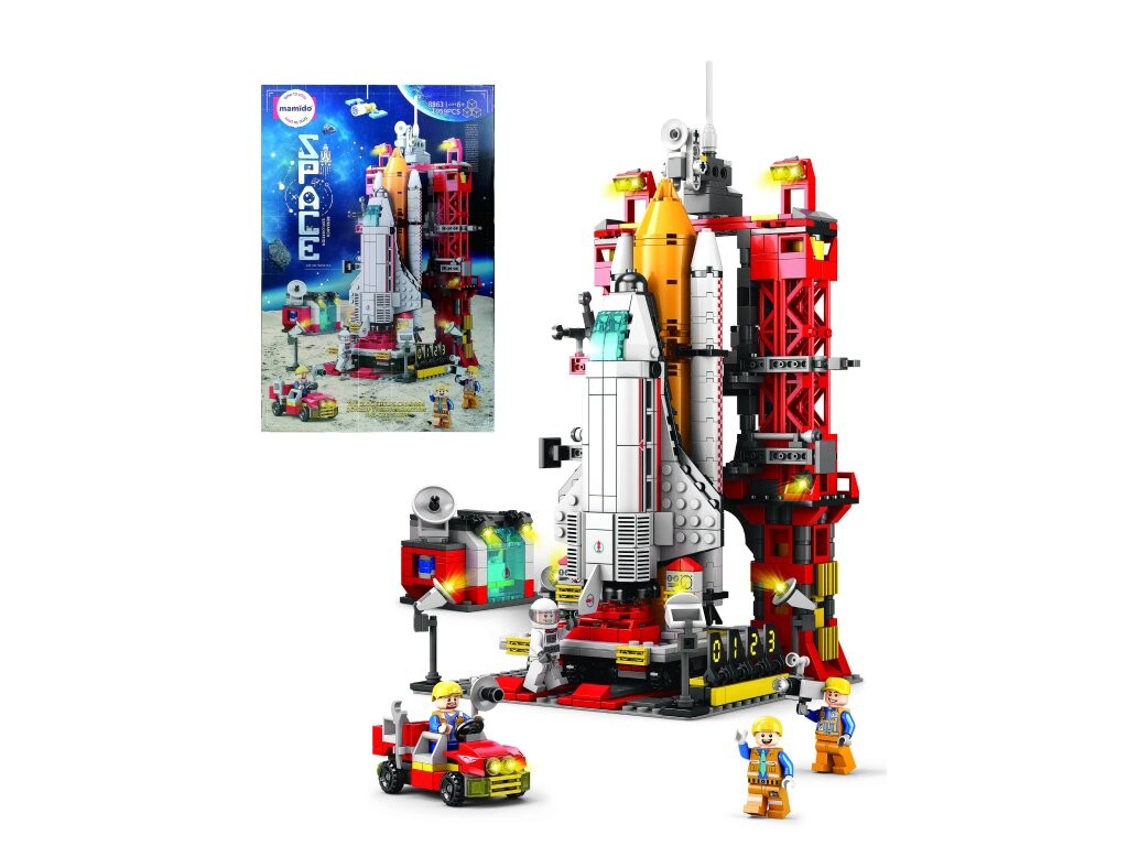 Mamido Stavebnice vesmírná raketa 1059 dílků Space Exploration s odpalovací rampou MT1131