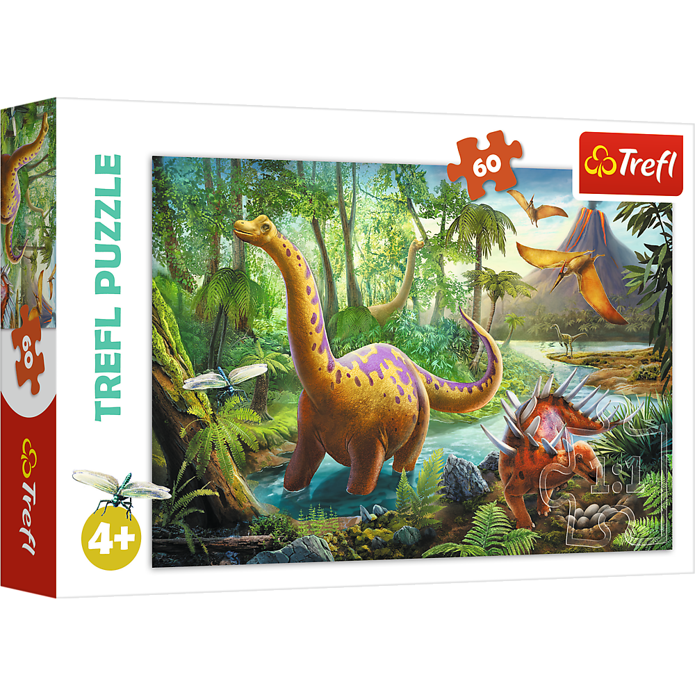 mamido Puzzle dinosauři v džungli 60 dílků Trefl