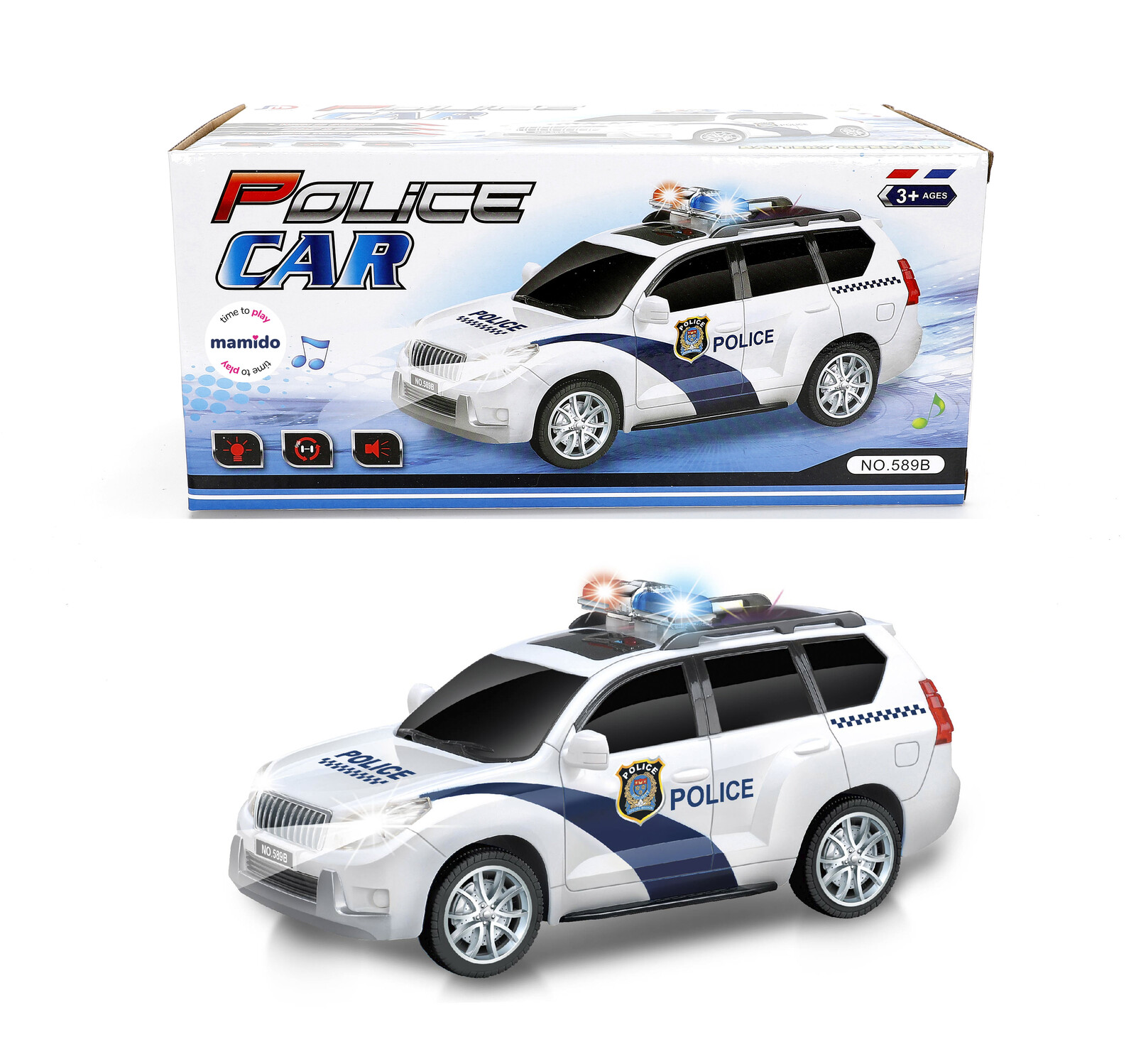 Mamido Interaktivní policejní auto se světly a zvuky MT1553