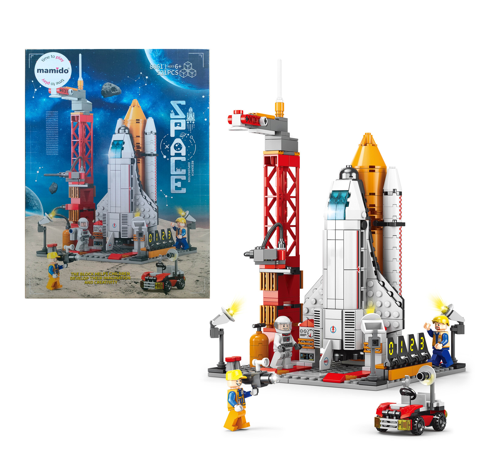 Mamido Stavebnice vesmírná raketa 494 dílků MT1127