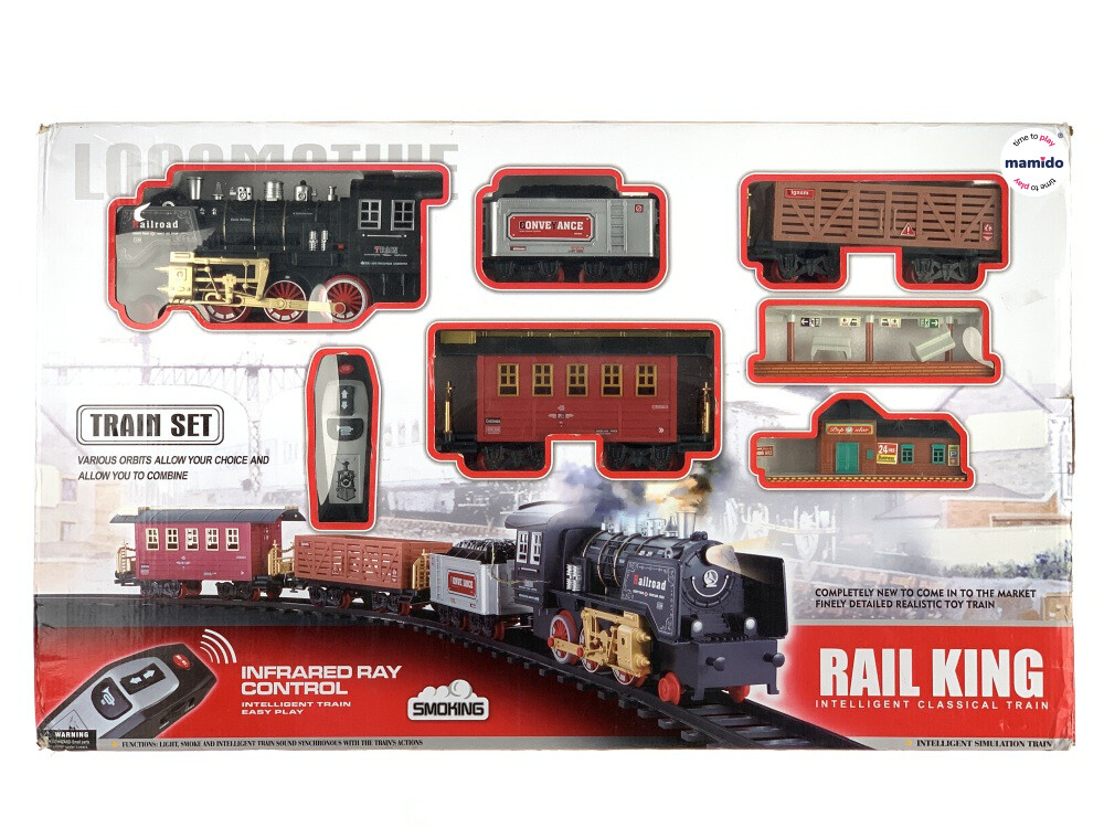 Mamido Vláčkodráha na dálkové ovládání se zvuky osvětlením a funkcí kouře MT1578