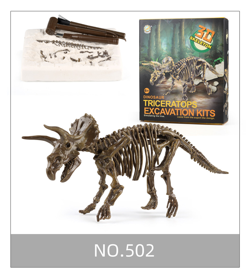 Mamido Archeologická sada dinosaurus - kostra Triceratops 3D skeleton MT1549