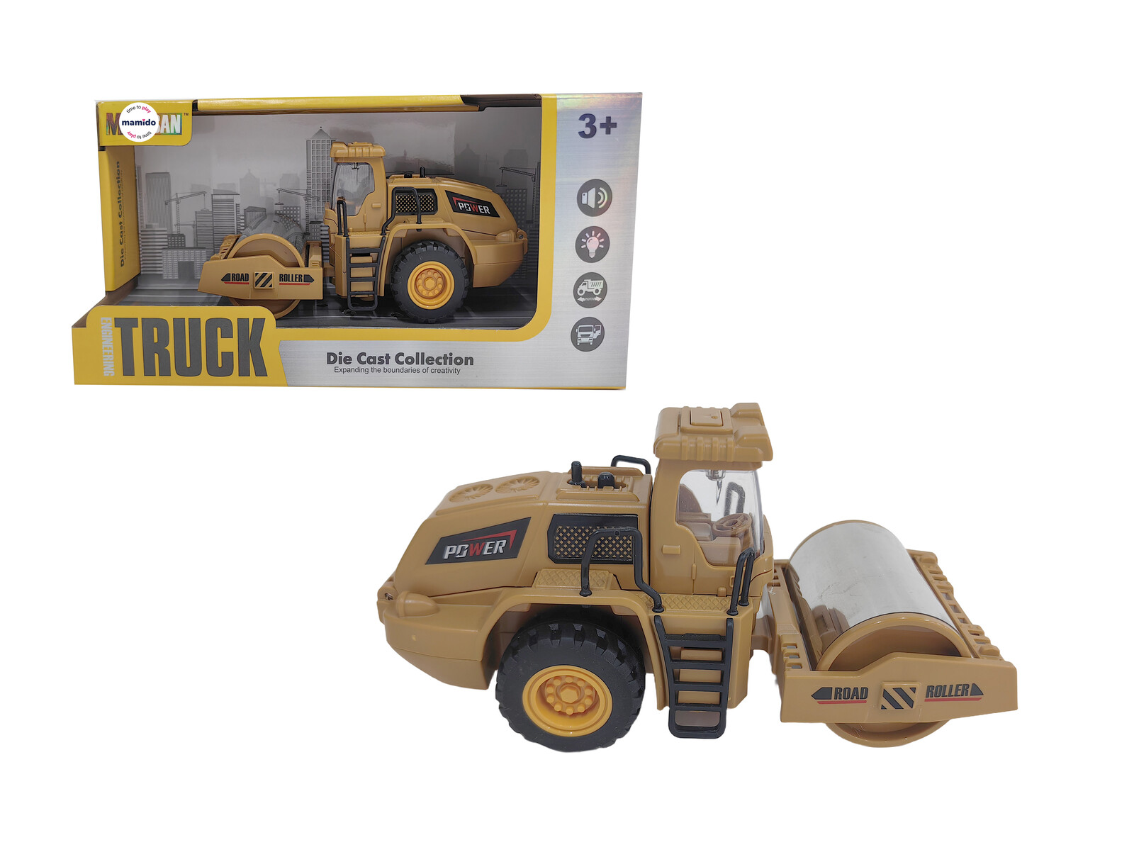 Mamido Velký kovový silniční válec se zvuky a světy MT1558