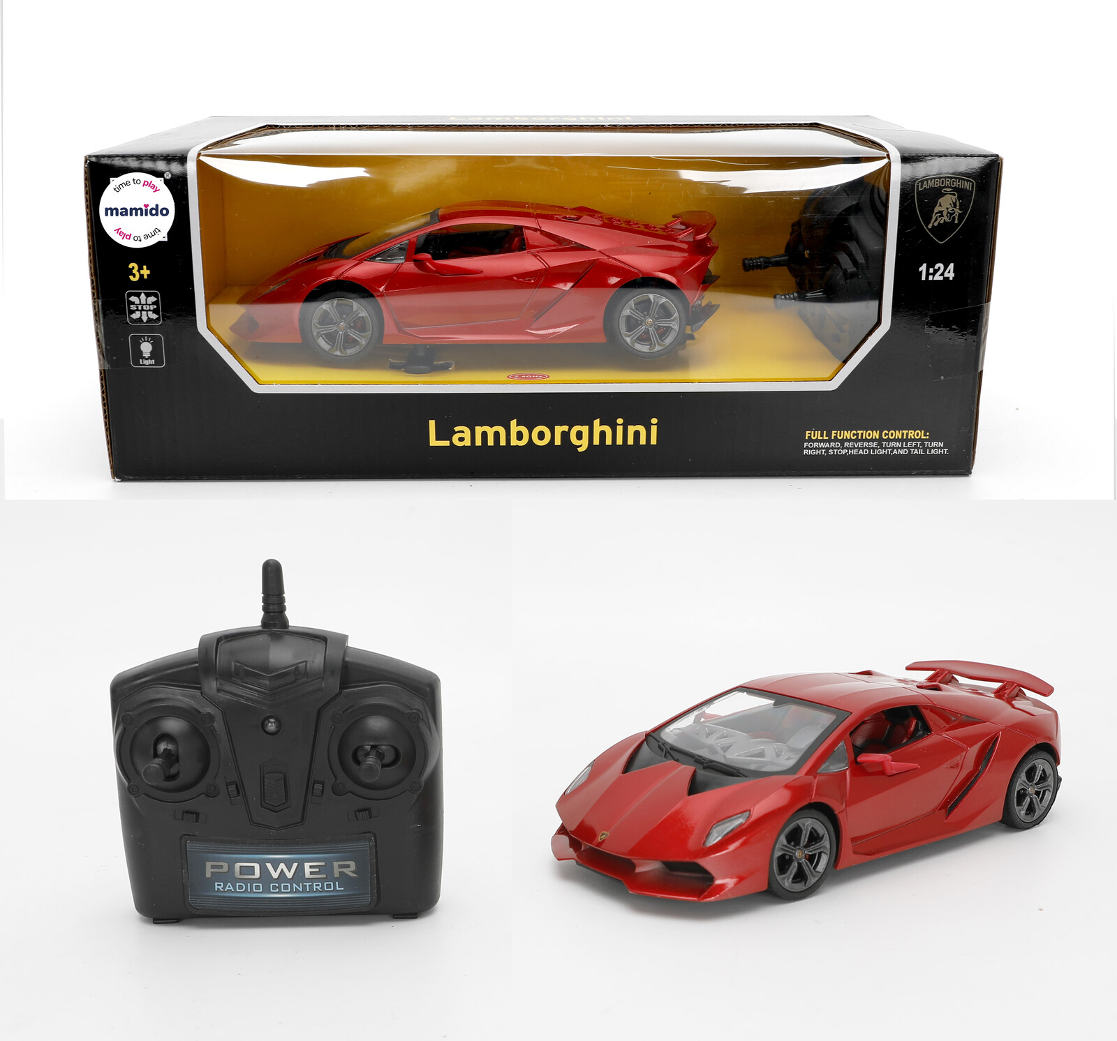 Mamido Autíčko na dálkové ovládání Lamborghini Sixth Element 1:24 červené MT1325 RC