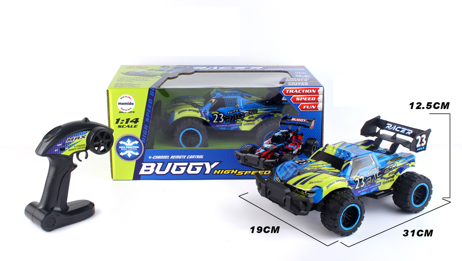 Mamido Auto na dálkové ovládání Buggy 1:14 s rychlostí až 15 km/h RC