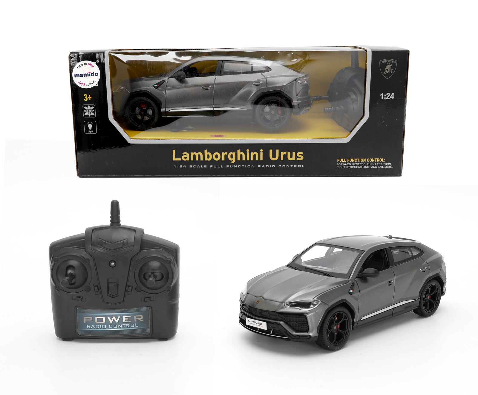 Mamido Auto na dálkové ovládání RC Lamborghini Urus 1:24 šedé MT1330