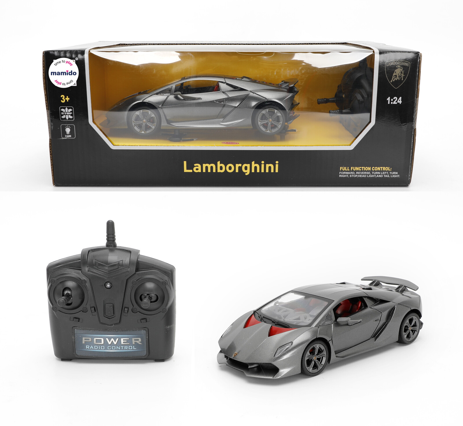 Mamido Autíčko na dálkové Lamborghini Sixth Element šedé 1:24 MT1326 RC