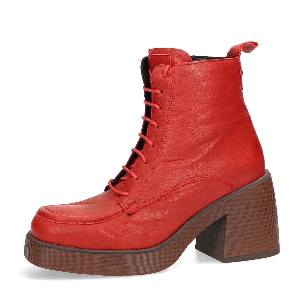 ETIMEĒ dámské kožené kotníkové kozačky - červené - 37