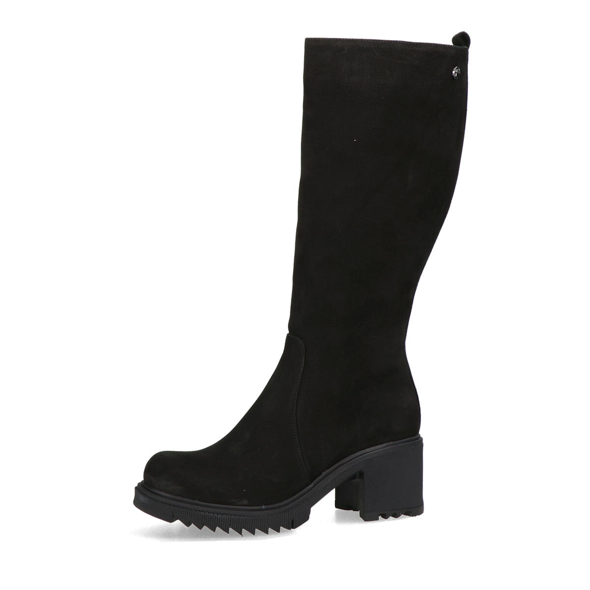 ETIMEĒ dámské nubukové kozačky - černé - 36