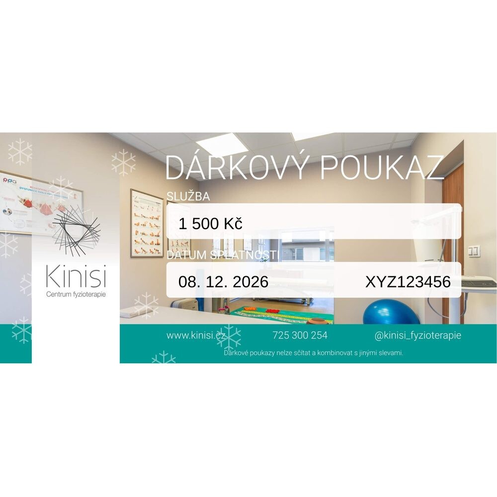 Dárkový poukaz KINISI na vstupní vyšetření