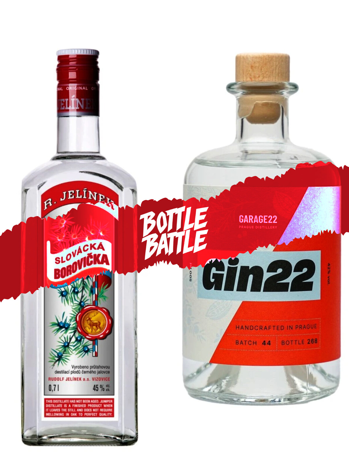 Lihovarek.cz Bottle Battle #6 Gin (Gin22 vs. Slovácká Borovička)
