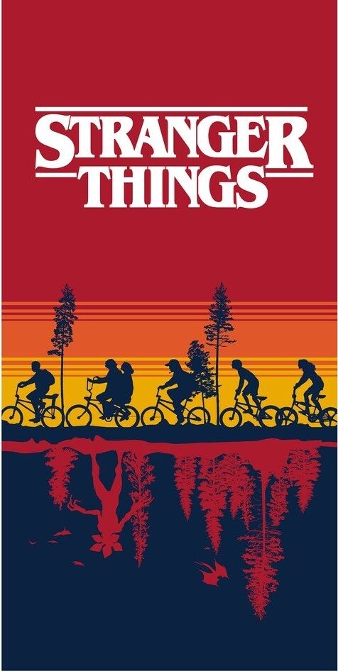 Červená bavlněná dětská osuška 70x140 cm Stranger Things – Jerry Fabrics