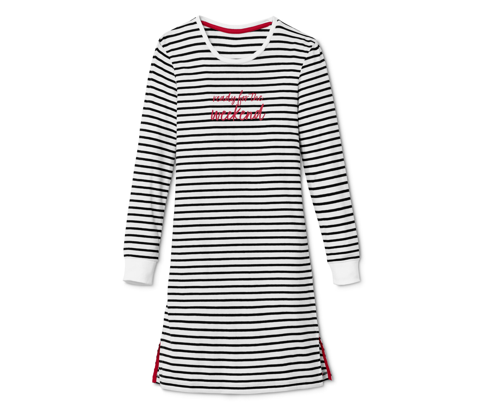 Tchibo - Dívčí noční košile - pro dívky - vel. 146/152 - barva: černá/s proužky