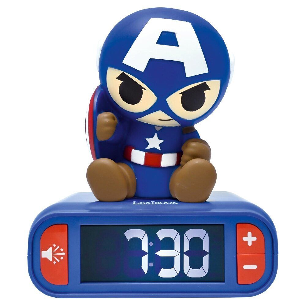 Lexibook Budík s nočním 3D světlem Captain America