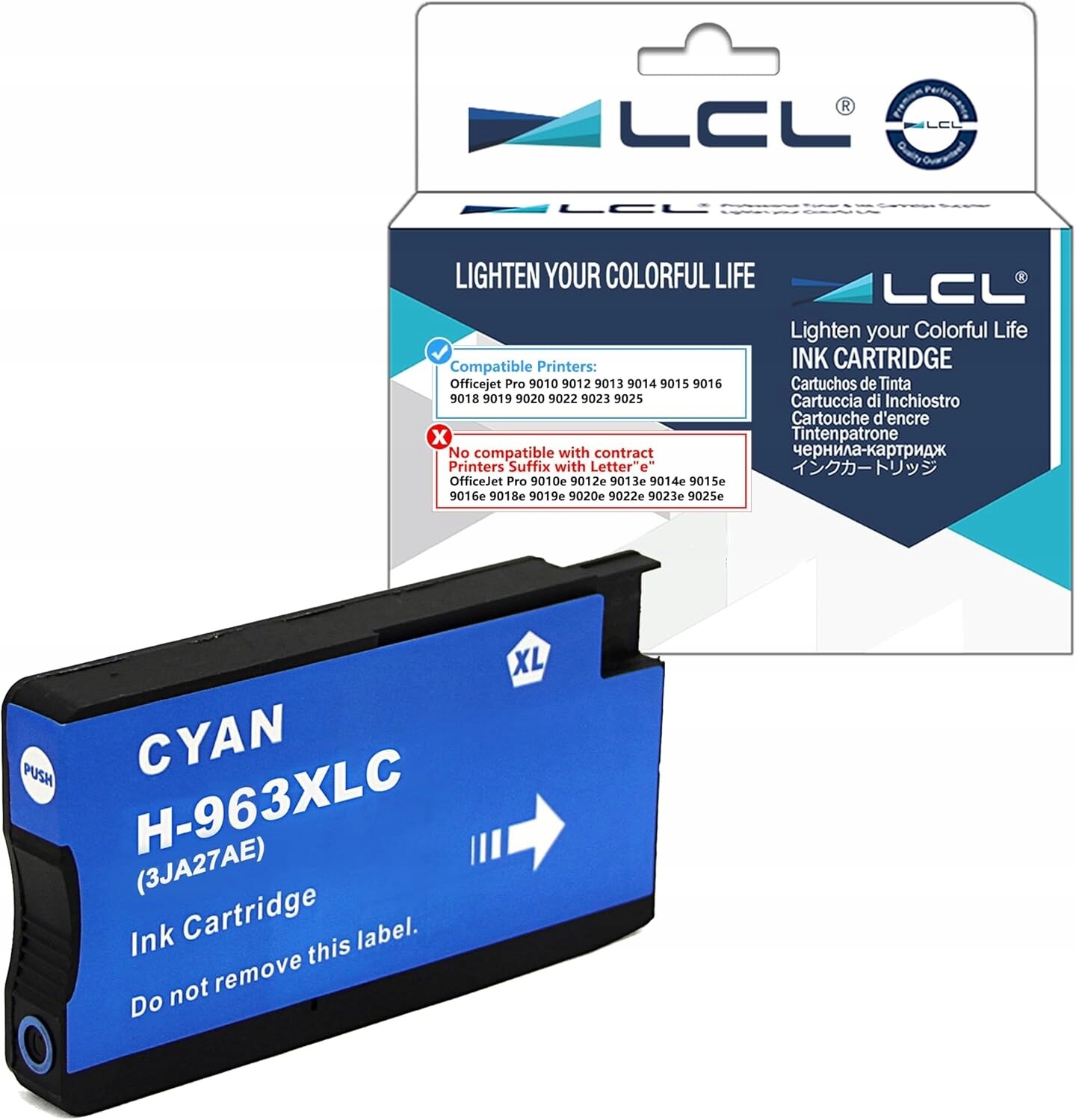 Náhradní inkoust pro Hp OfficeJet Pro 9010-9025 LCL 963XL Cyan