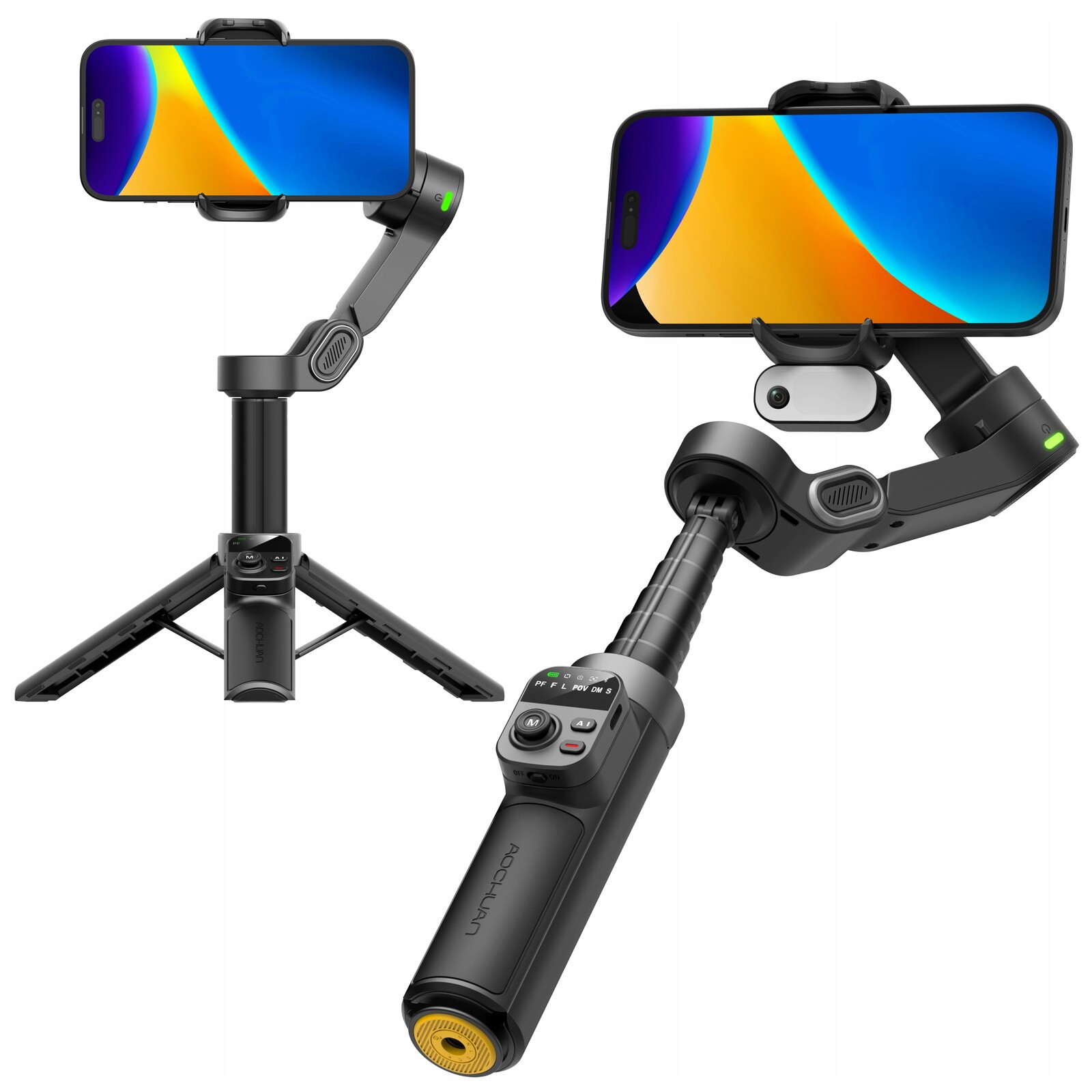 Gimbal Stabilizátor X3 Sledování Ai Led lampa Selfie tyč Stativ Telefon