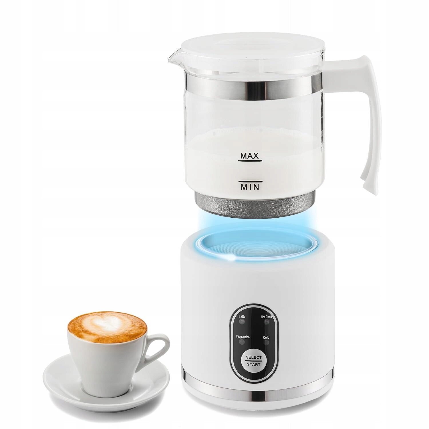 Elektrický napěňovač mléka a kávy 600W 4v1 Led displej