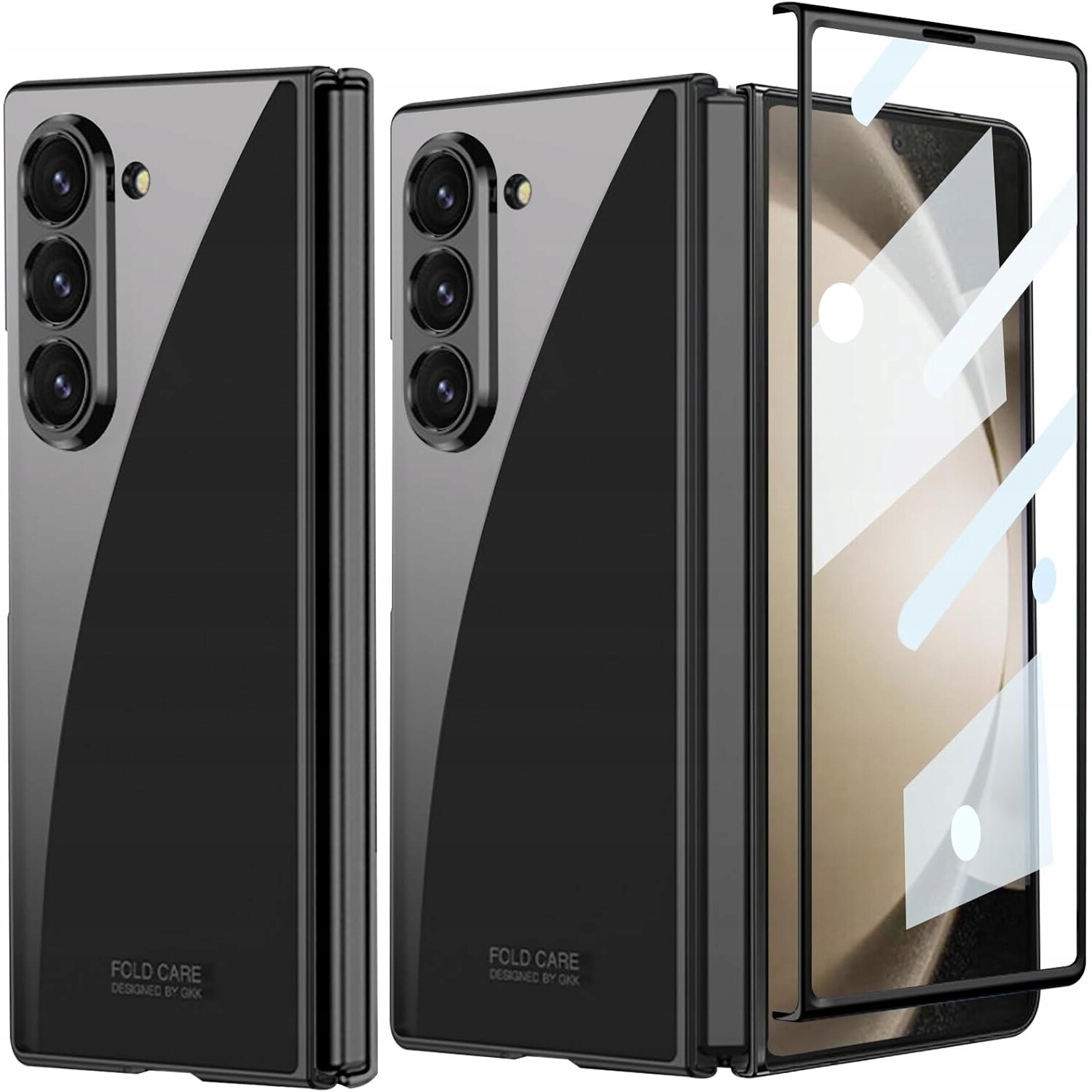 Ninki pouzdro 360 pro Samsung Galaxy Z Fold 6, rychlá pancéřová ochrana fotoaparátů