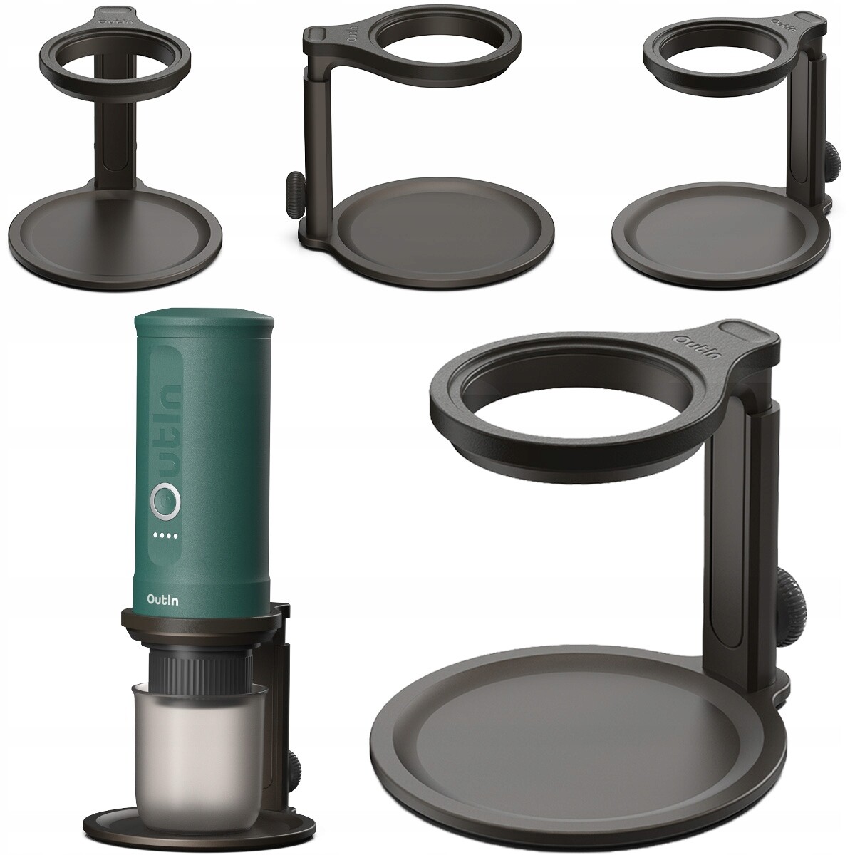 Držák na kávovar, stojan na kávovar Outin, nastavitelný, přenosný