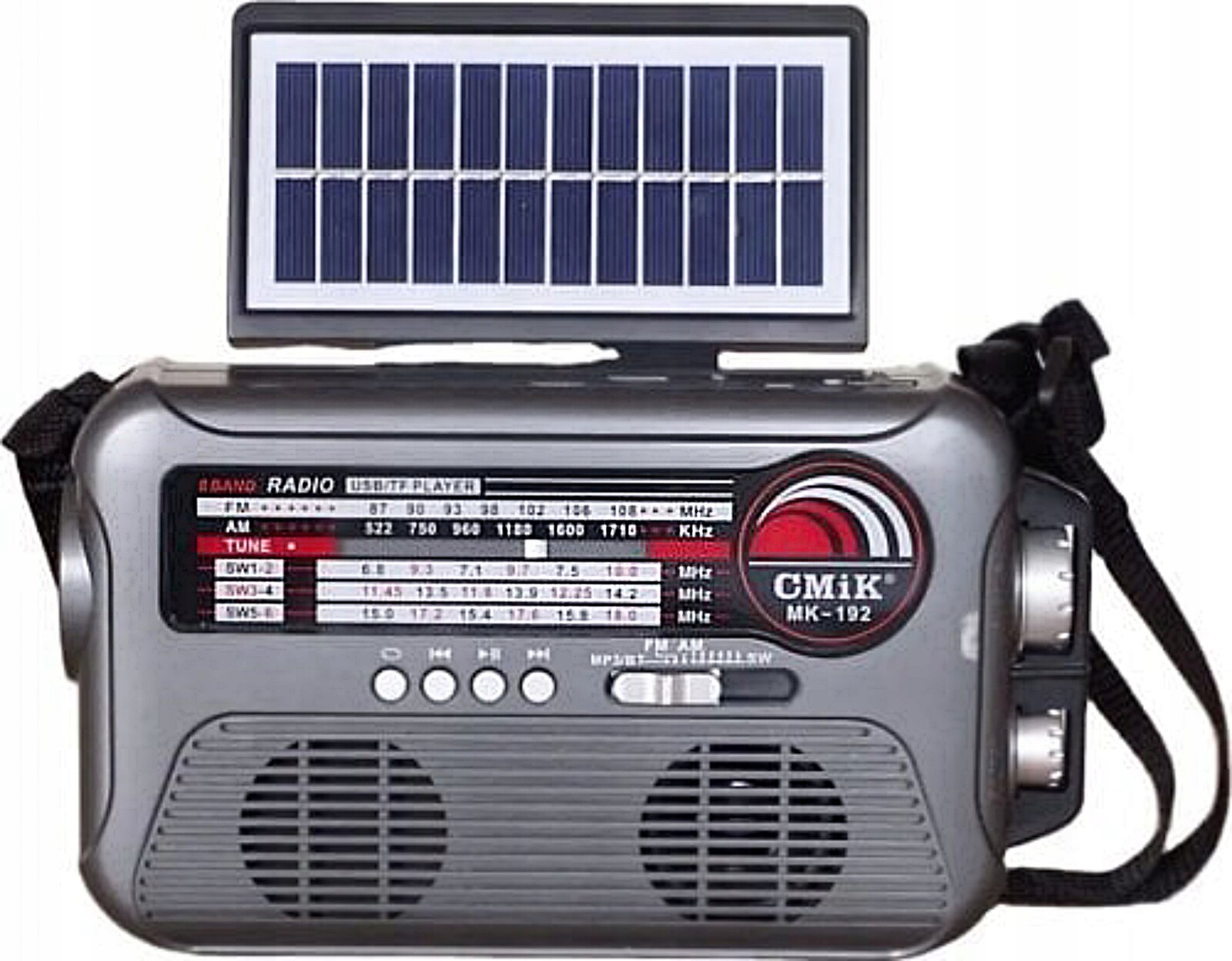 Bluetooth Rádio Na Baterie Usb MP3 Fm Radiopřehrávač Solární nabíjení