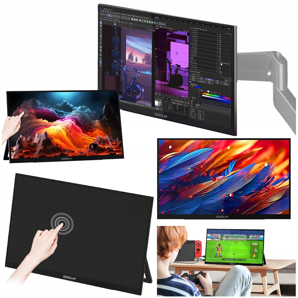 Přenosný monitor Pro Notebook Telefonu Konzole 13,3