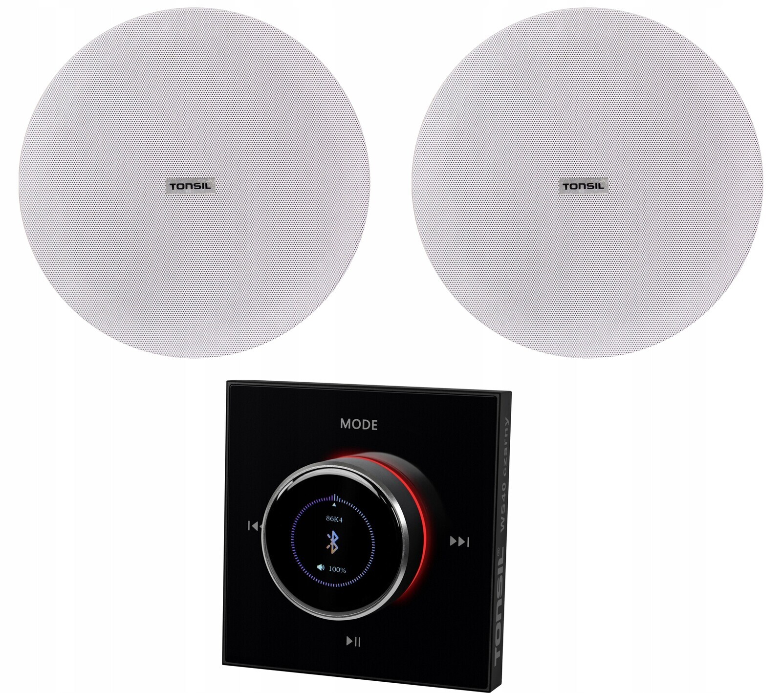 Set Tonsil: Nástěnný zesilovač WS-40 2x stropní reproduktor Zgsu 200s