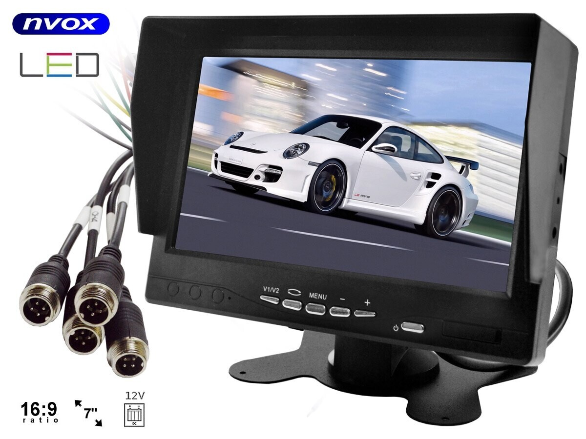 Monitor do auta LCD 7 palců a hd couvání a monito
