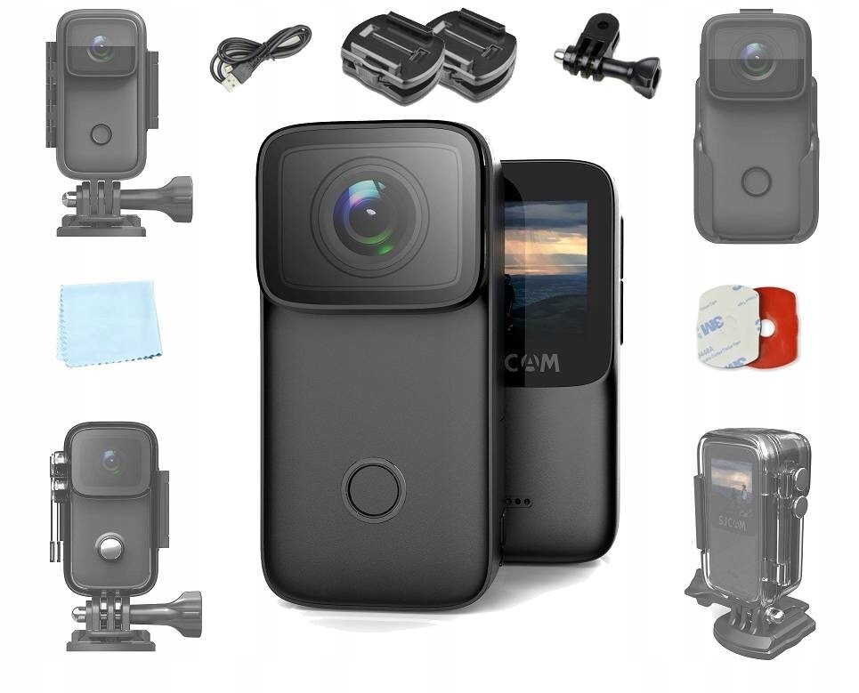 Sportovní Kamera Sjcam C200 4K Wifi Norma IP68 Kolo