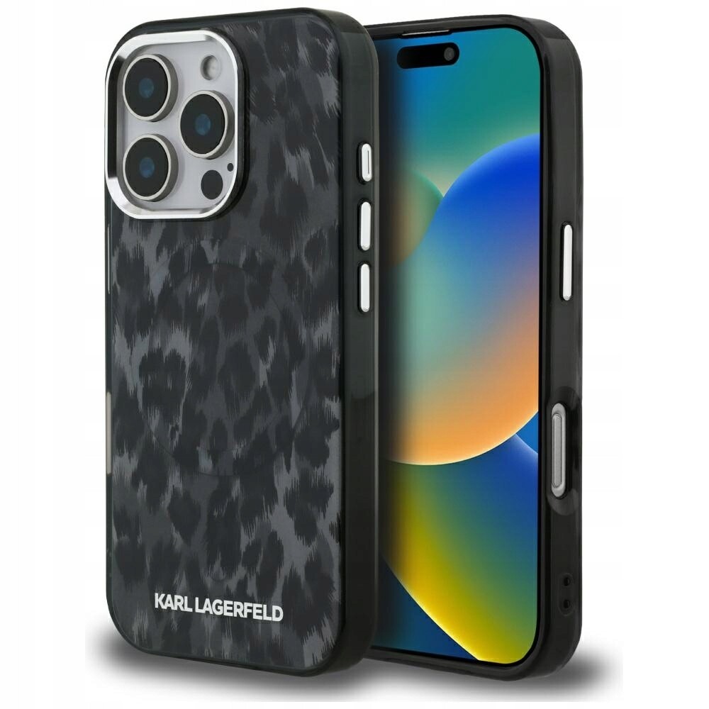 Karl Lagerfeld Leopard MagSafe pouzdro kryt Panterka pro iPhone 16 Pro Max