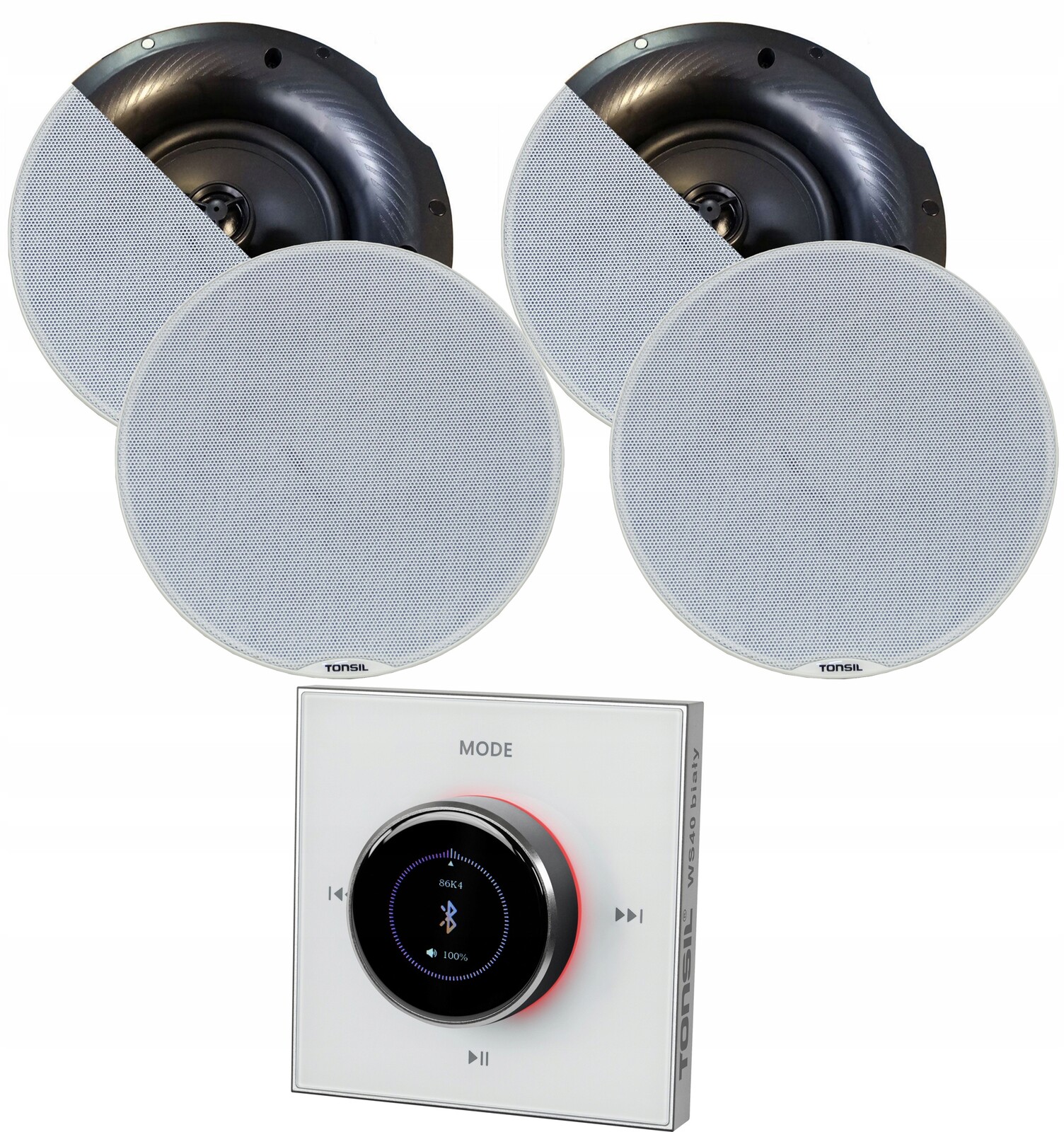 Set Tonsil: Nástěnný zesilovač WS-40 4x stropní reproduktor Zgsu 205s