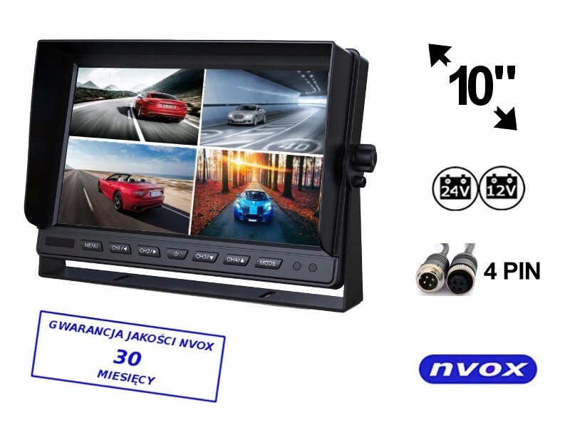 Automobilový nebo volně stojící LCD monitor 10 palců
