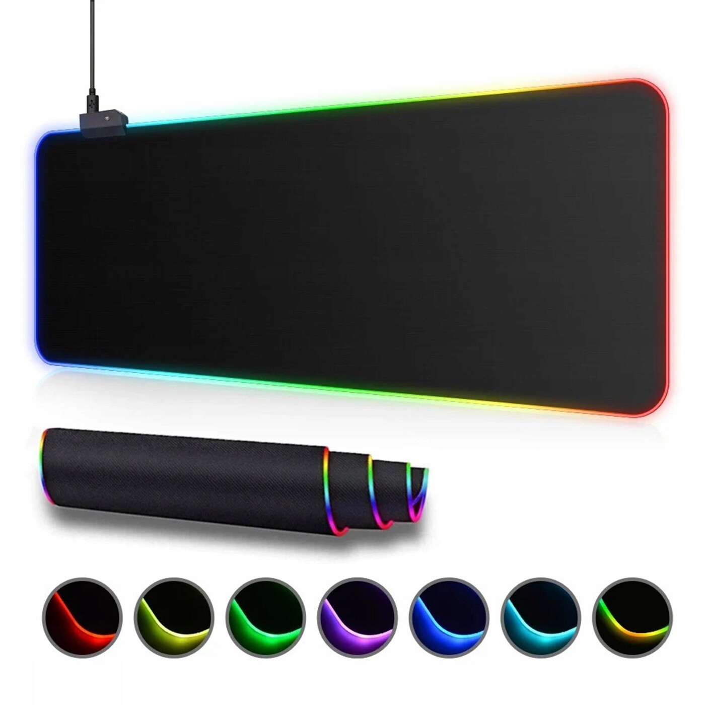 Podložka Pod Myš Rgb Led 80x30 Vodotěsná herní podložka XXL