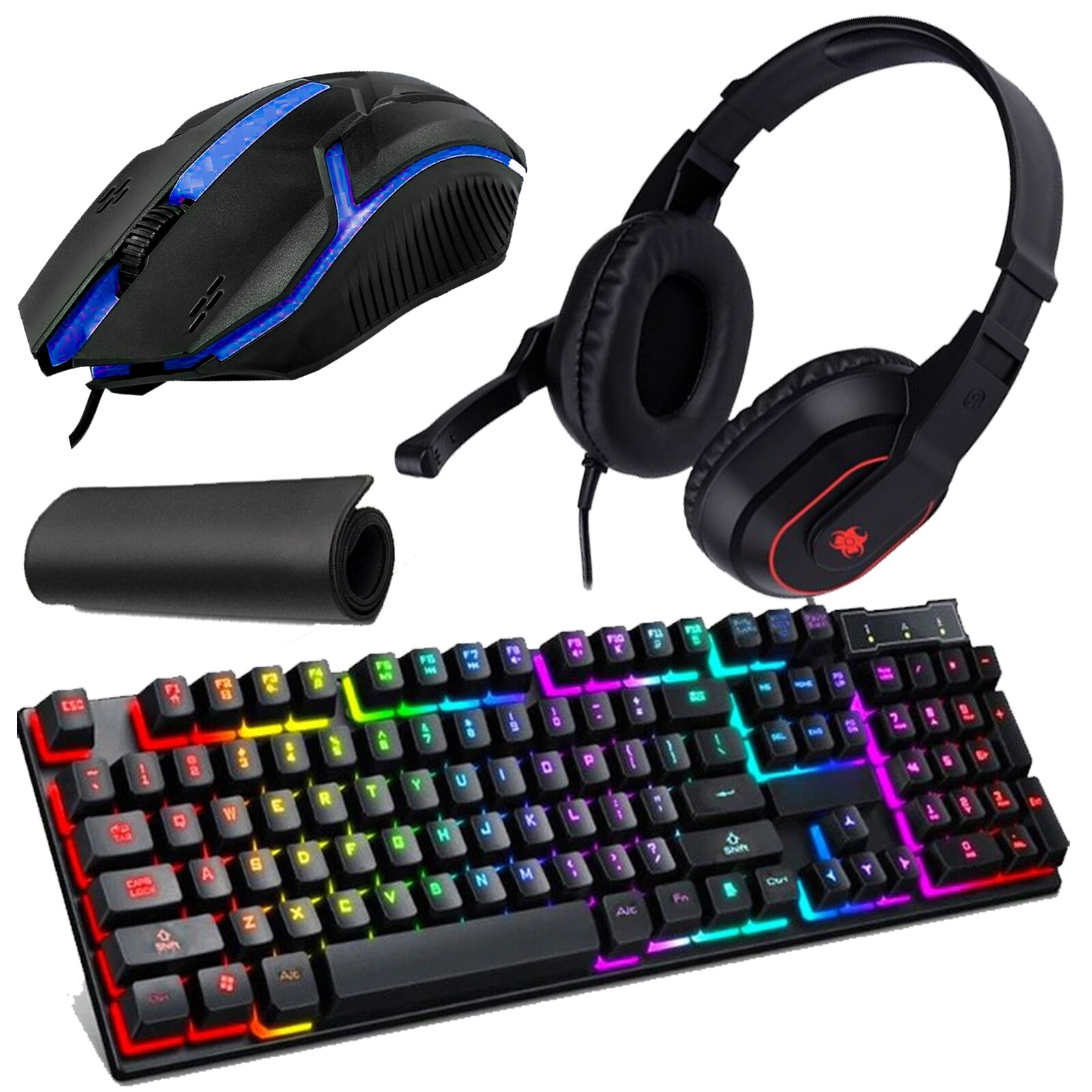 Sada pro hráče Klávesnice+Myš+Sluchátka Herní Set Pro Počítač